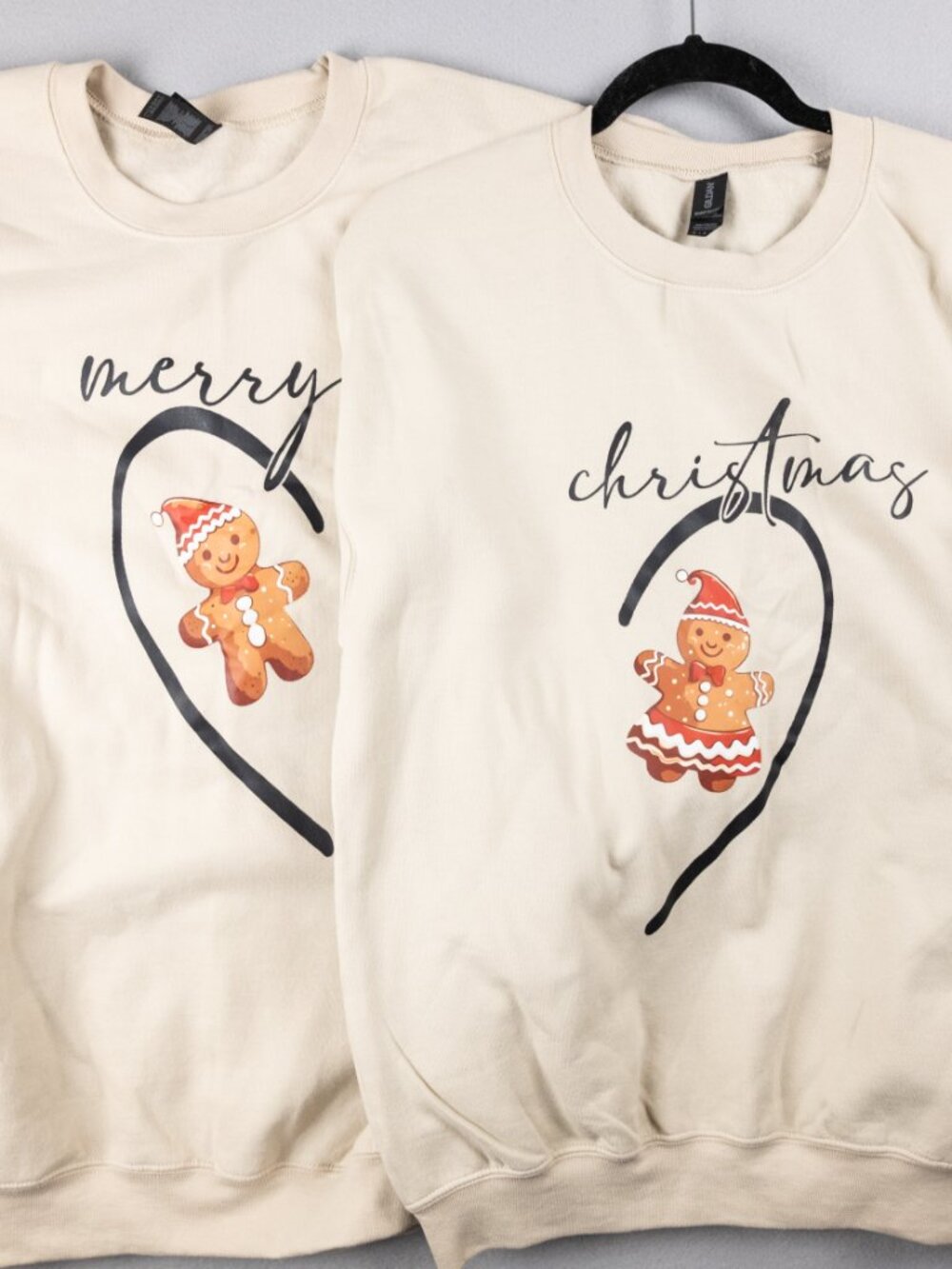 Matching Christmas Sweatshirts M 2XL Merry Christmas Gingerbread Couple Gildan
